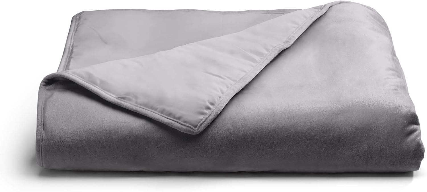 Tranquility Weighted Blanket with Washable Cover (15 lbs, Gray)