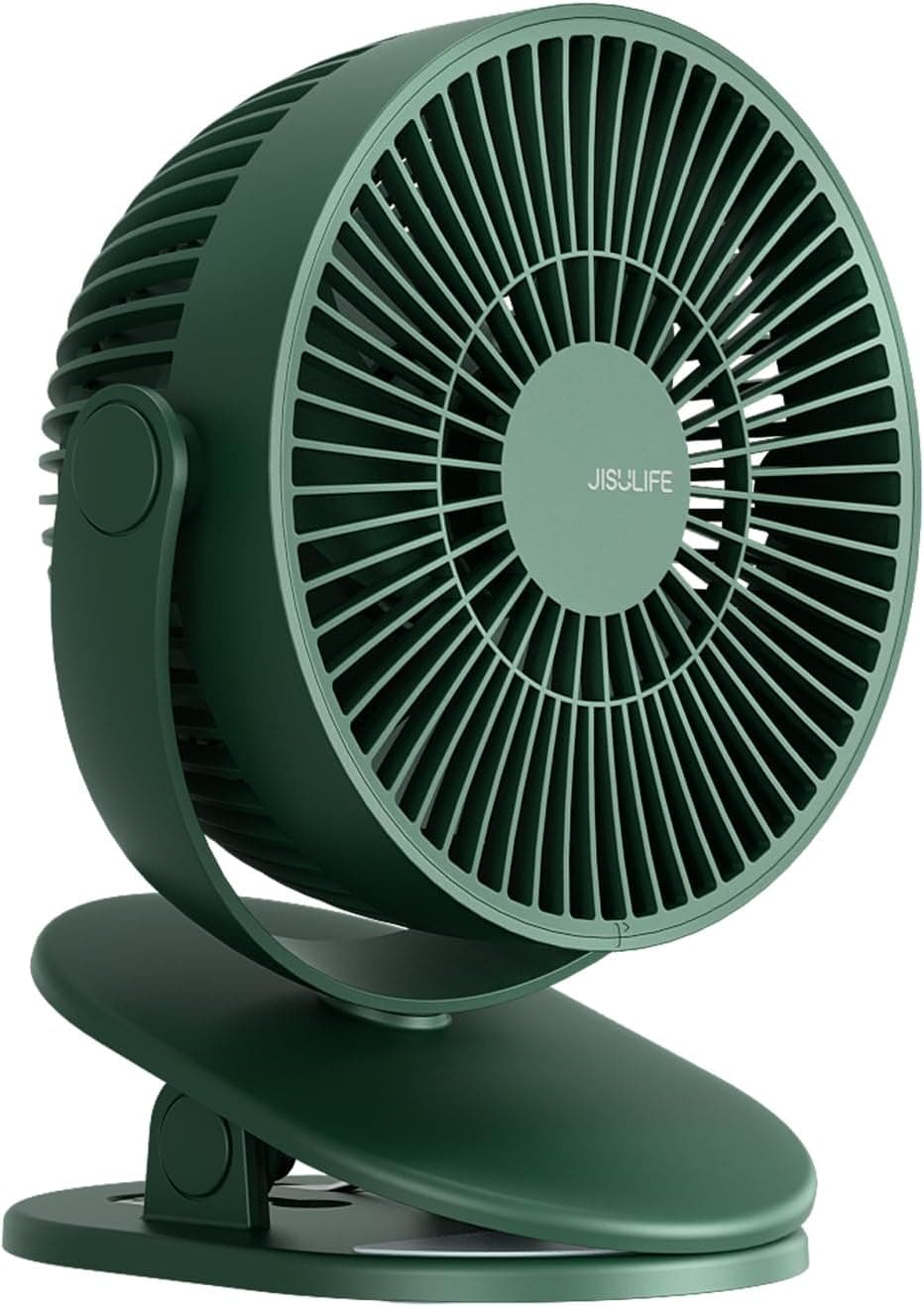 JISULIFE Clip/Desk/Hang 3-IN-1 Rechargeable Mini 6 inch 4000mAh Small Fan with Adhesive Hooks, Portable Batter